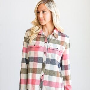 L.L. Bean Signature Chamois Tunic Plaid Size Medium NEW!
